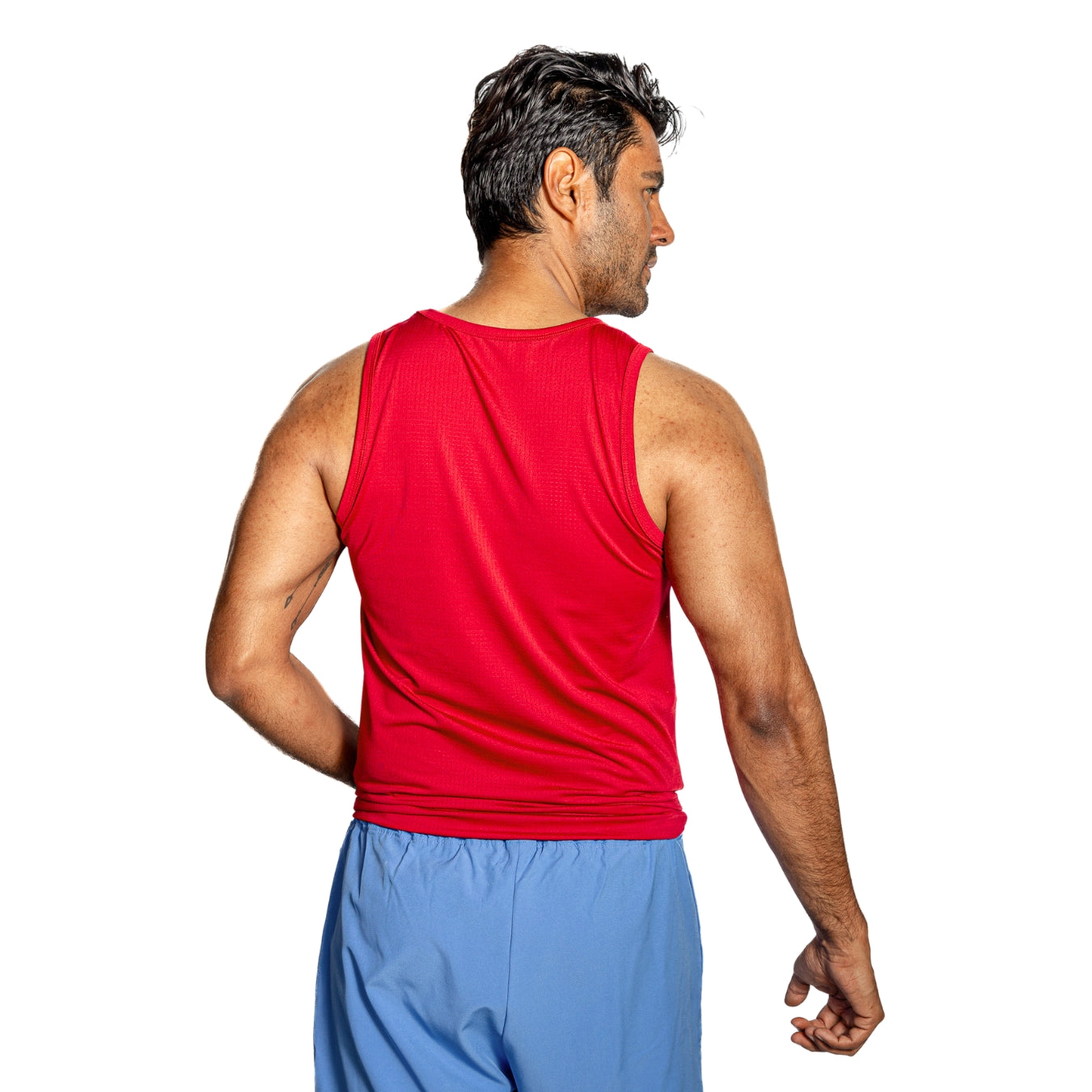 PLAYERA TANK SIN MANGAS ROJA DE HOMBRE