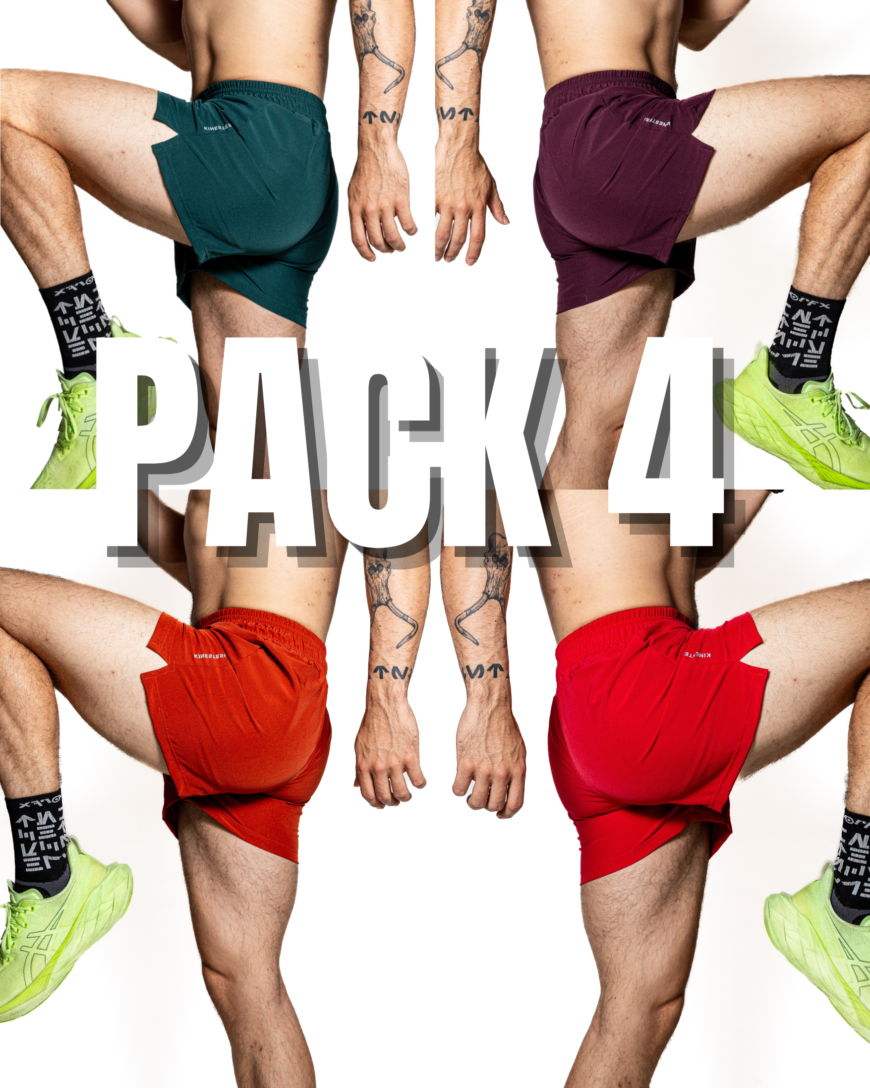 PACK X4 - SHORT DE COMPETENCIA PARA HOMBRE Y MUJER (299 C/U)