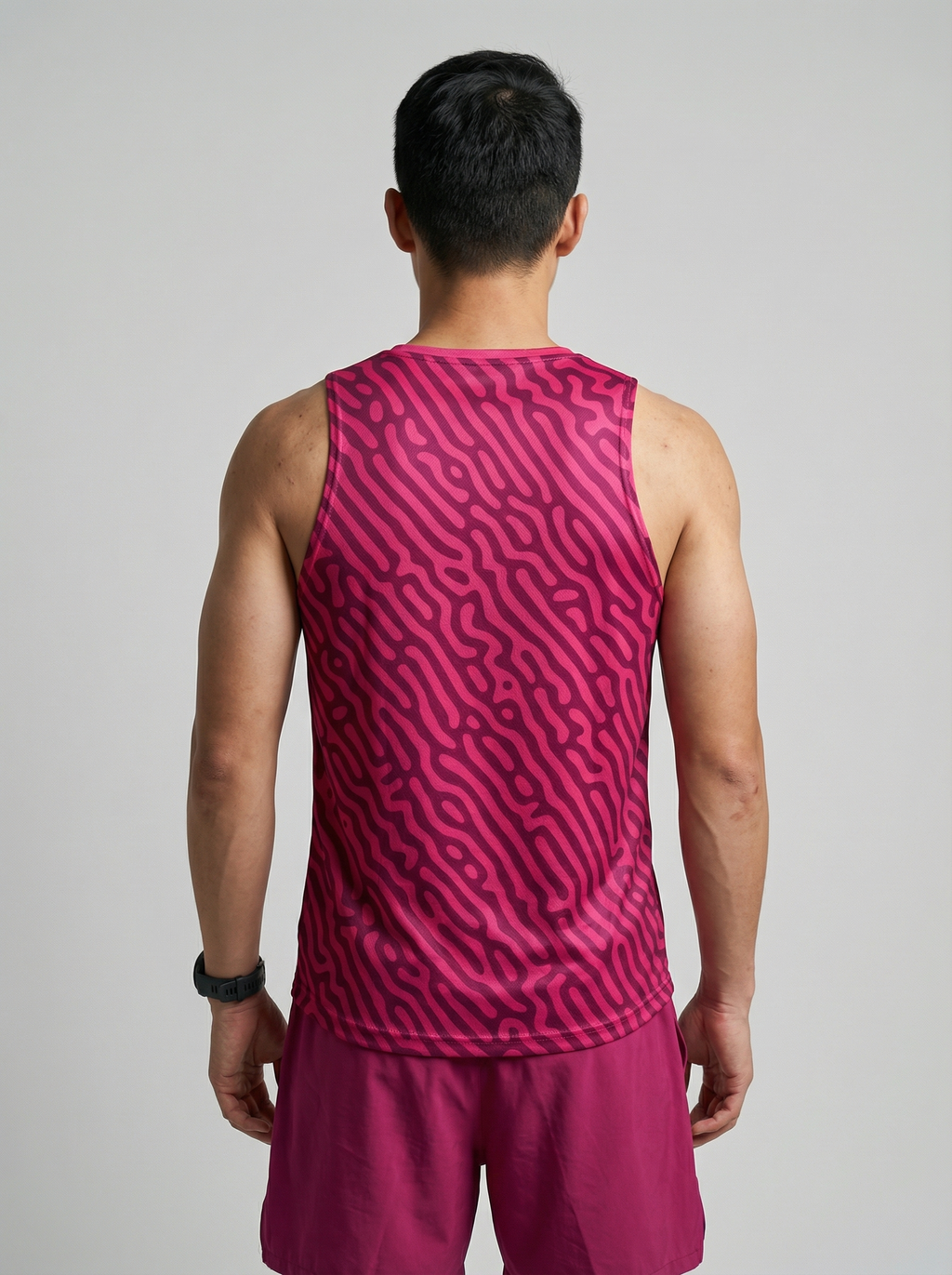 PLAYERA TANK HOMBRE SIN MANGAS ROSA MEXICANO ESTAMPADO