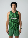 PLAYERA TANK HOMBRE SIN MANGAS VERDE ESTAMPADO
