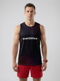 PLAYERA TANK HOMBRE SIN MANGAS NEGRA PUNTOS AZUL ROSA ROJO