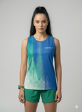 PLAYERA TANK MUJER SIN MANGAS AZUL TURQUESA MIXED DEGRADADO