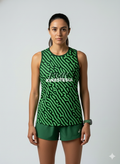 PLAYERA TANK MUJER SIN MANGAS VERDE ESTAMPADO