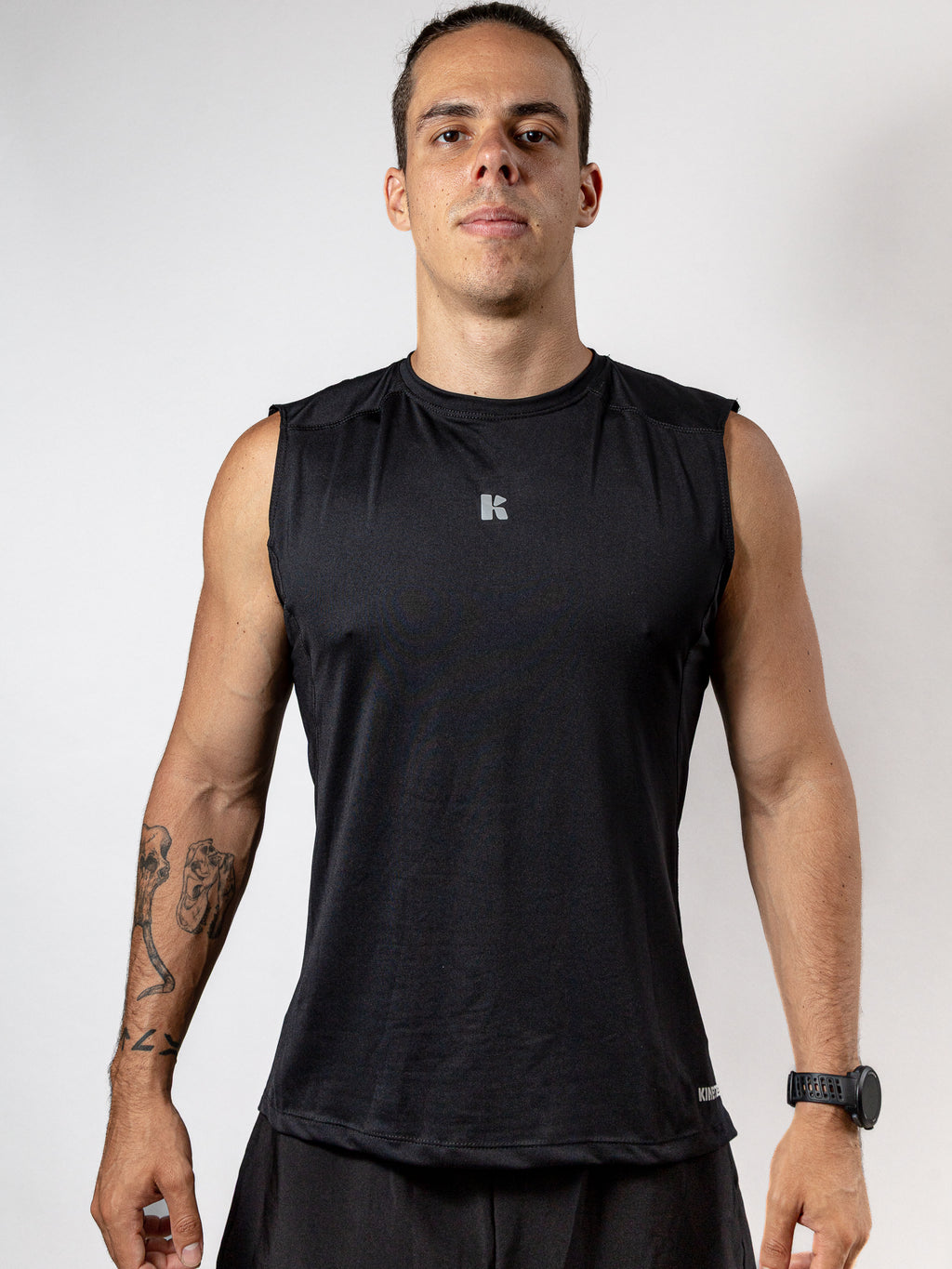 PLAYERA TANK NEGRA PARA HOMBRE KINESTESIA BASIC