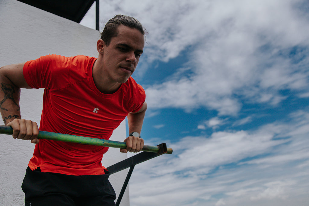 PLAYERA MANGA CORTA ROJA PARA HOMBRE KINESTESIA BASIC