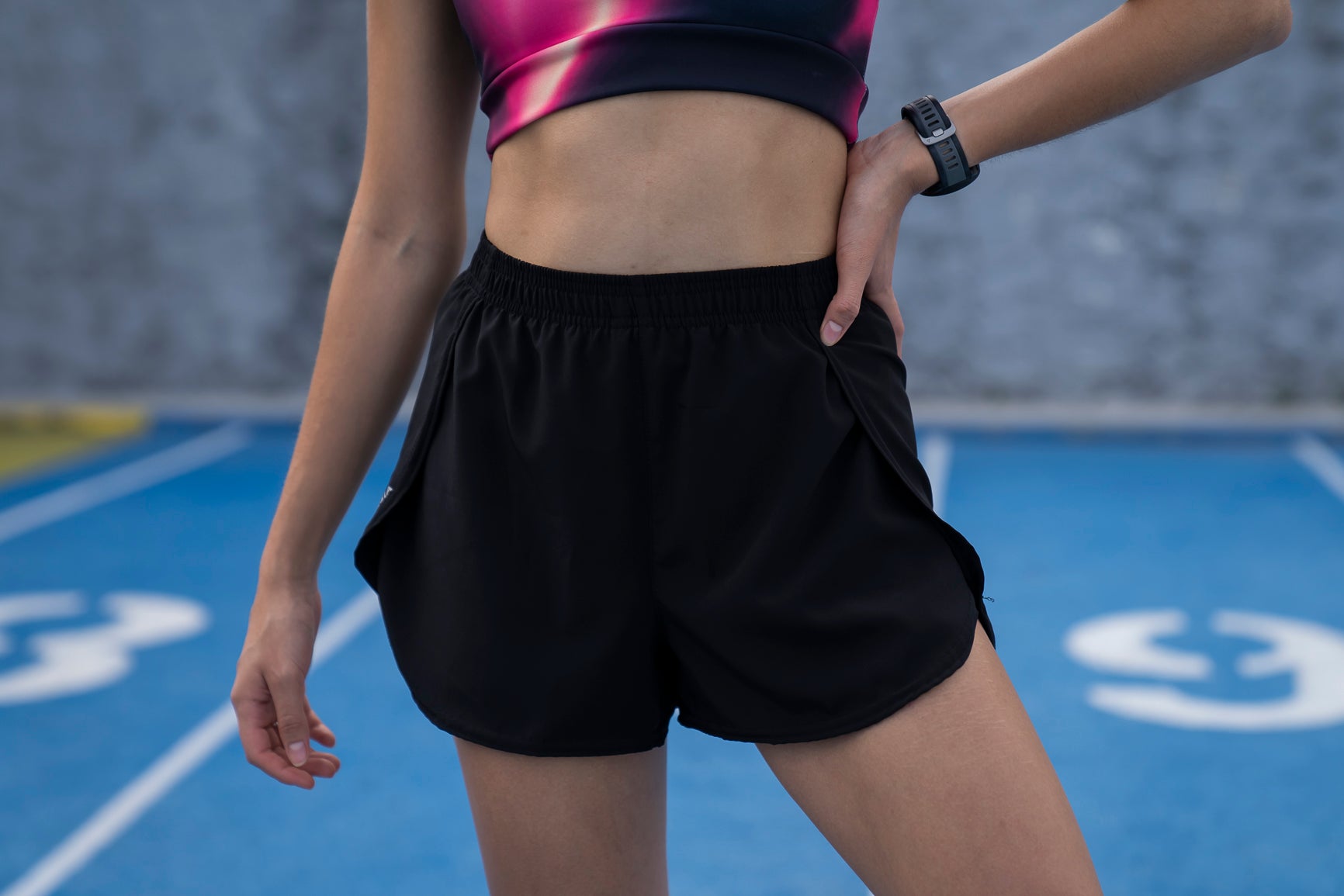 RUNNING SHORT NEGRO MUJER UNISEX HOMBRE