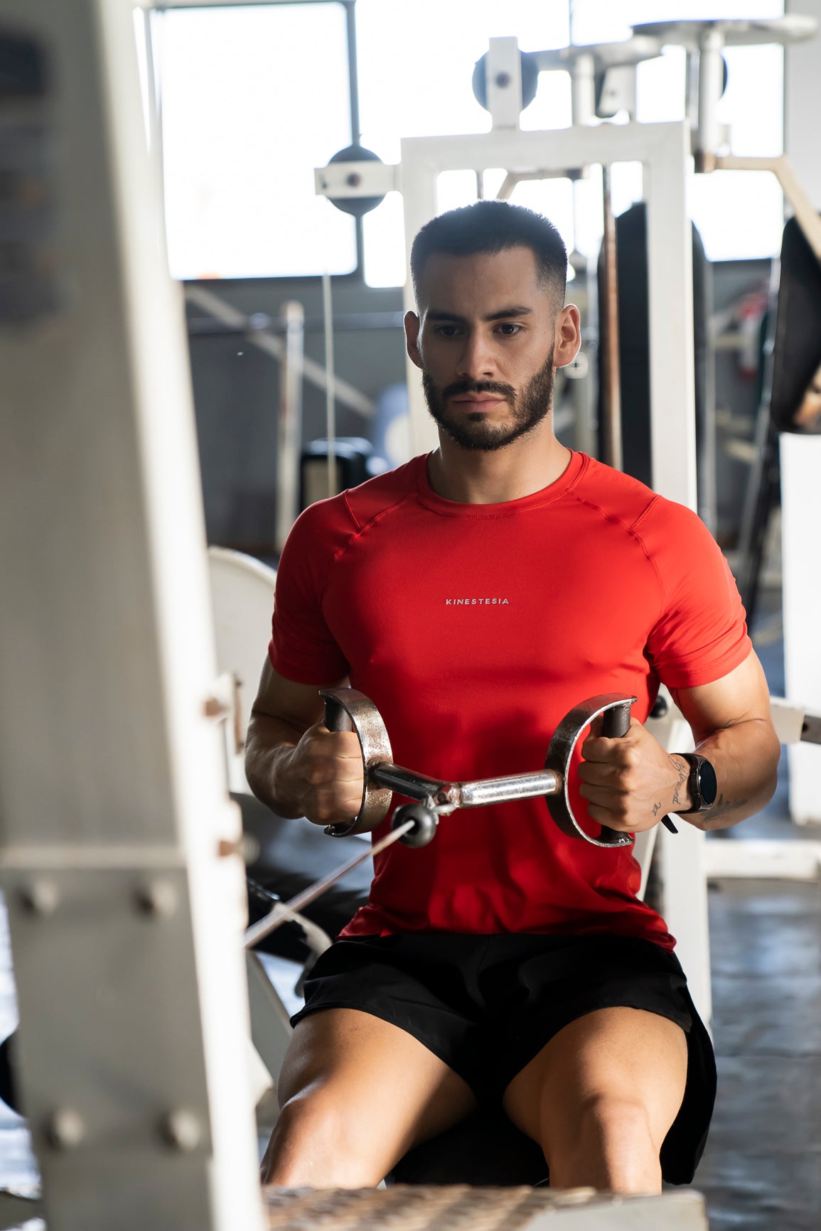 PLAYERA MANGA CORTA ROJA PARA HOMBRE KINESTESIA BASIC