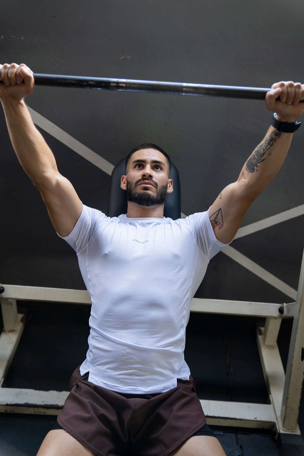 PLAYERA MANGA CORTA BLANCA PARA HOMBRE KINESTESIA