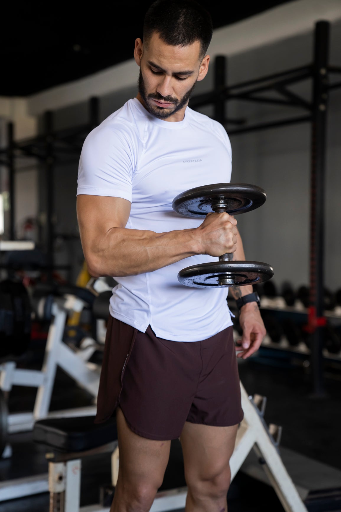 PLAYERA MANGA CORTA BLANCA PARA HOMBRE KINESTESIA