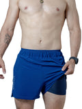 SHORT AZUL MARINO CON LICRA INTERNA PARA HOMBRE