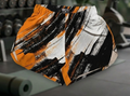 SHORT DEPORTIVO MUJER BLANCO NARANJA NEGRO DEGRADADO