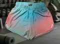 SHORT DEPORTIVO MUJER TURQUESA ROSA DEGRADADO