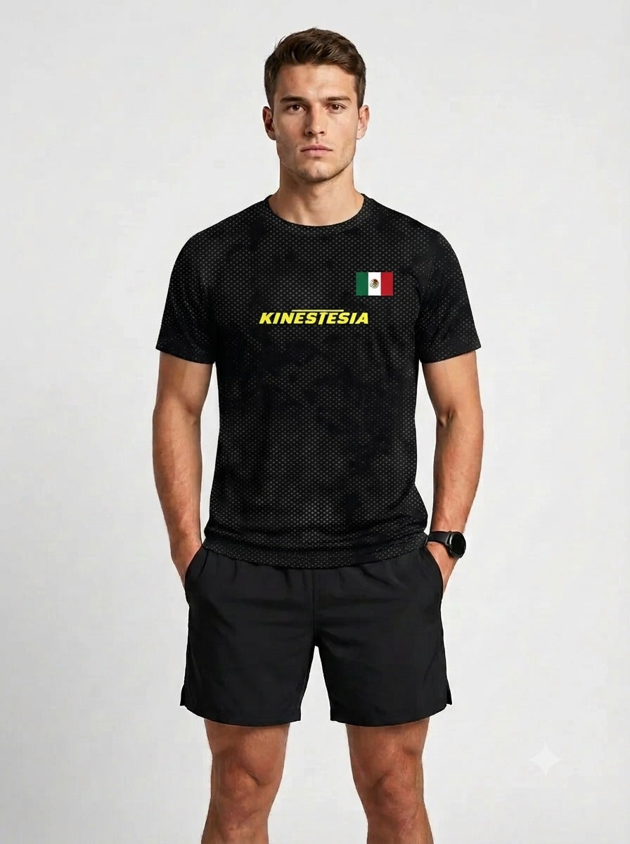 PLAYERA MANGA CORTA KINESTESIA BLACK MÉXICO EDITION HOMBRE