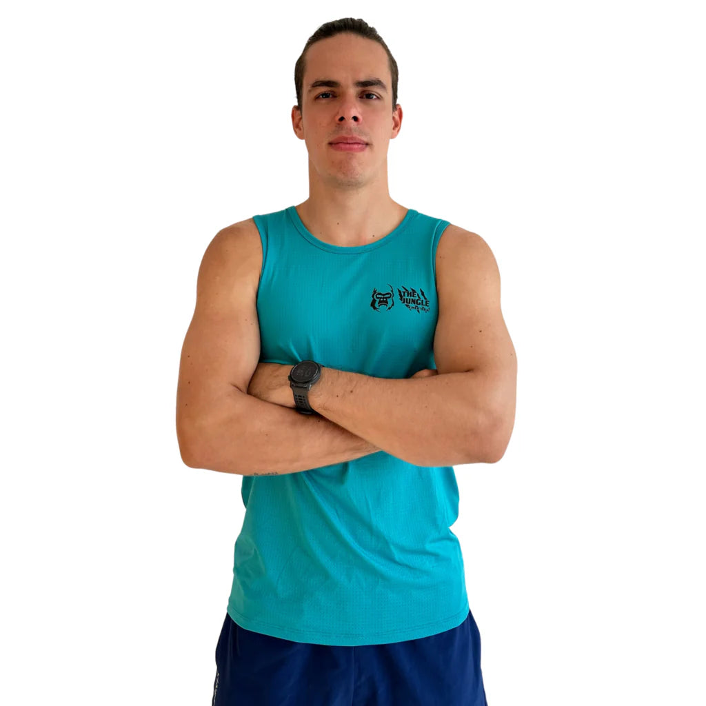 PLAYERA TANK SIN MANGAS AZUL OCEAN PARA HOMBRE