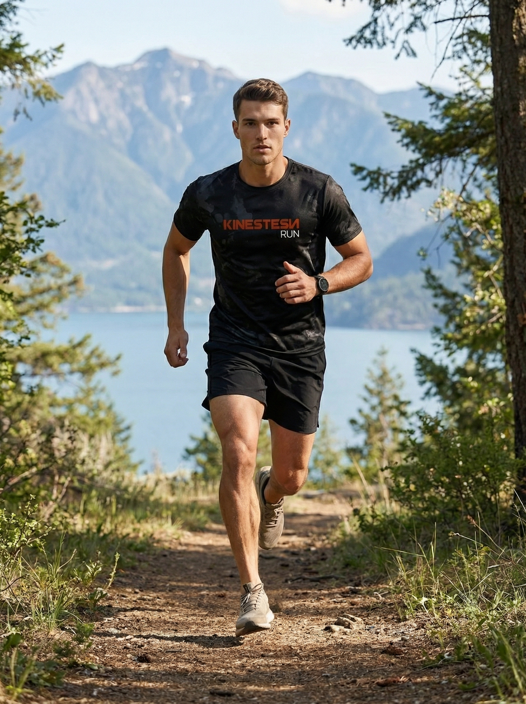 PLAYERA MANGA CORTA KINESTESIA RUN 2.0 · BLACK EDITION