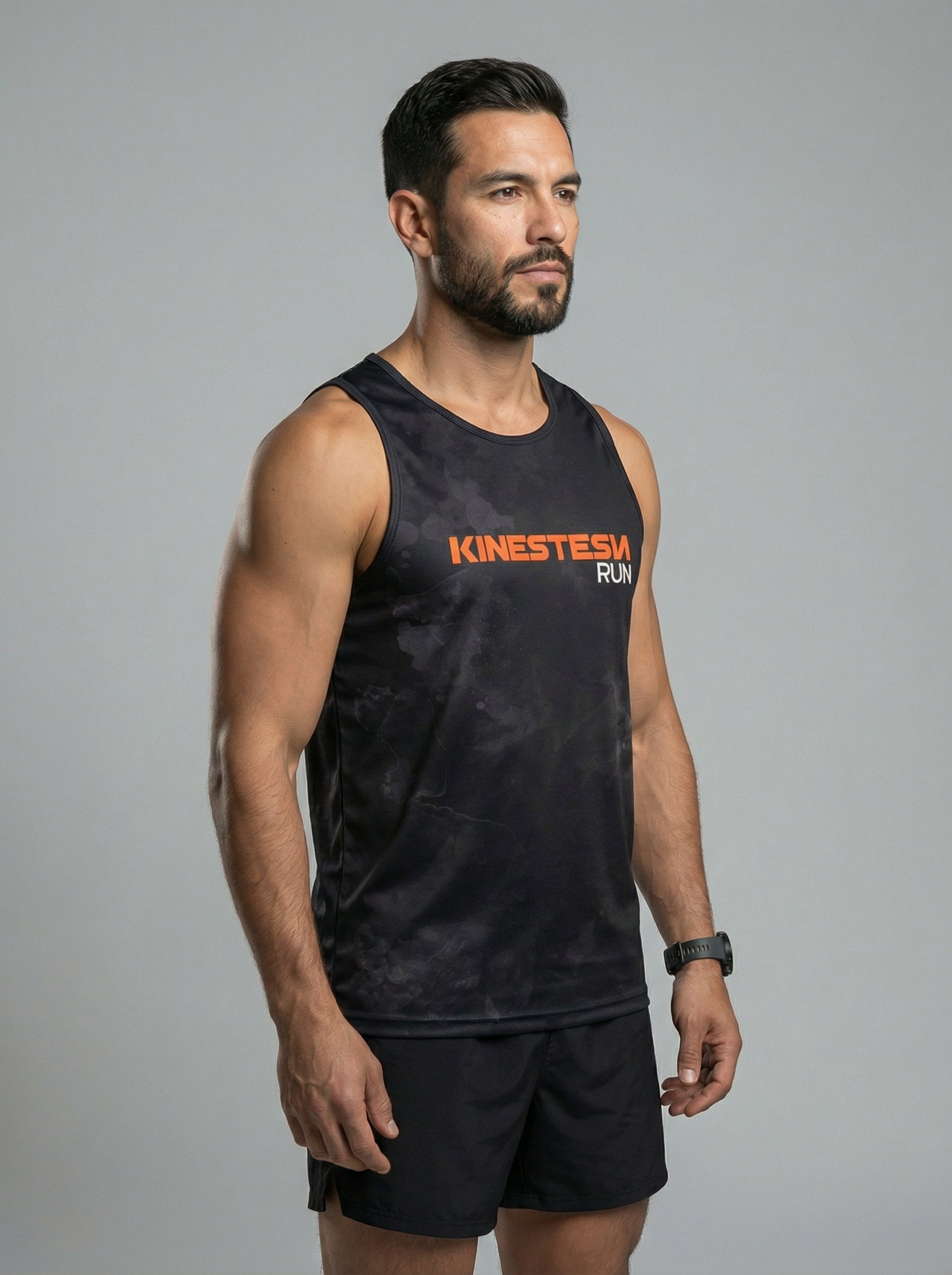 PLAYERA TANK KINESTESIA RUN 2.0 · BLACK EDITION