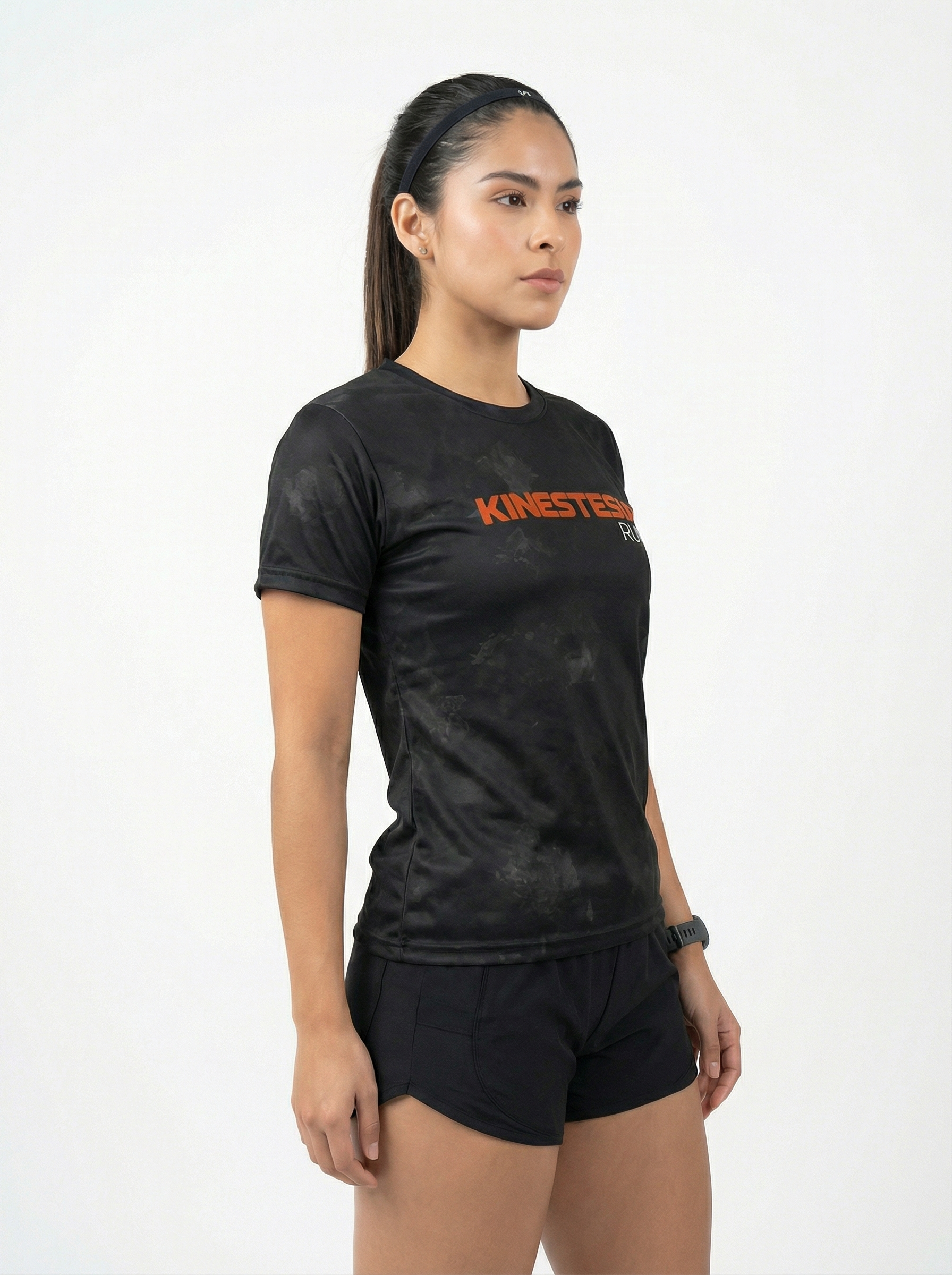 PLAYERA MANGA CORTA KINESTESIA RUN 2.0 · BLACK EDITION