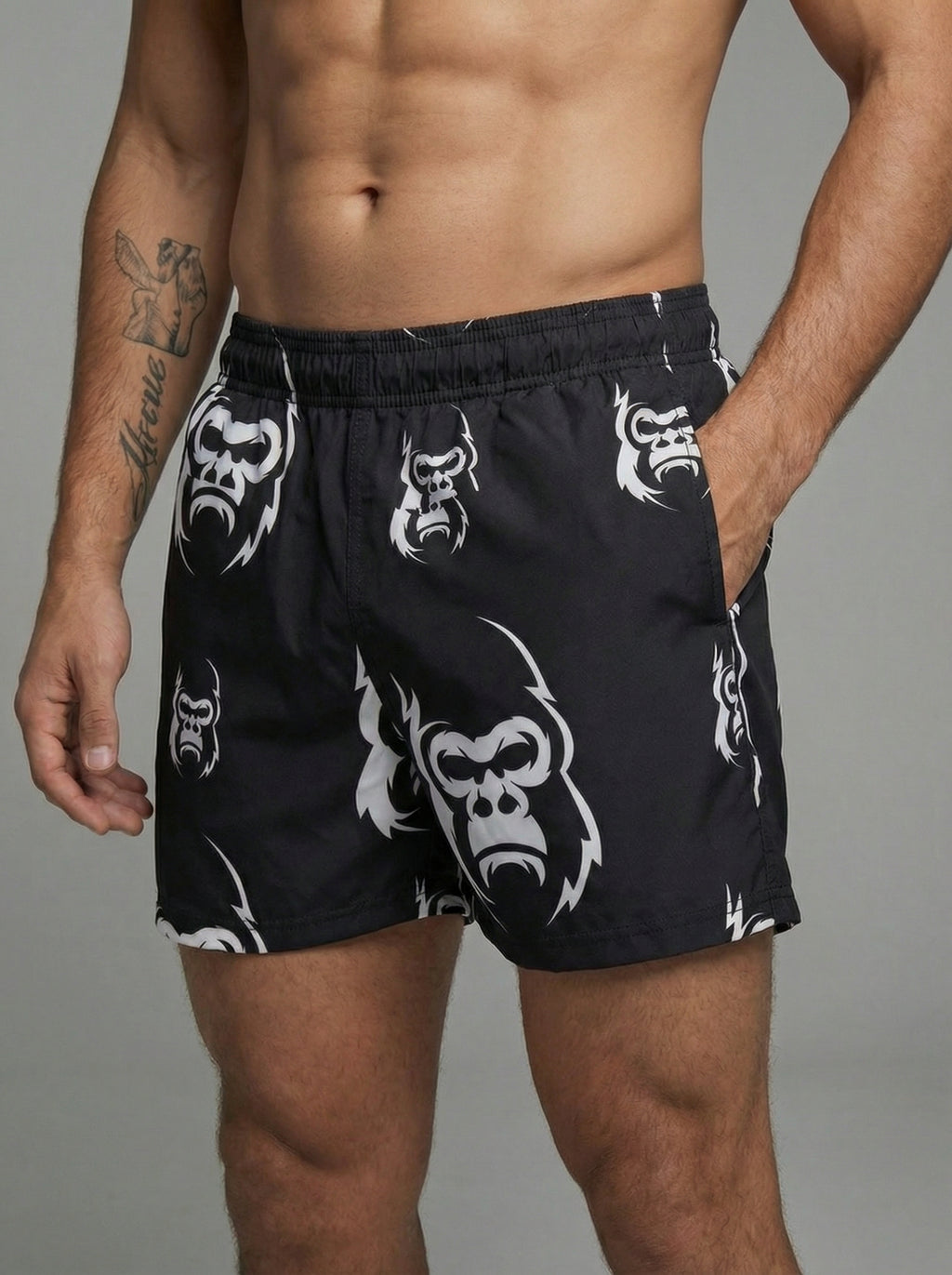 SHORT NEGRO JUNGLE CON LICRA INTERNA HOMBRE