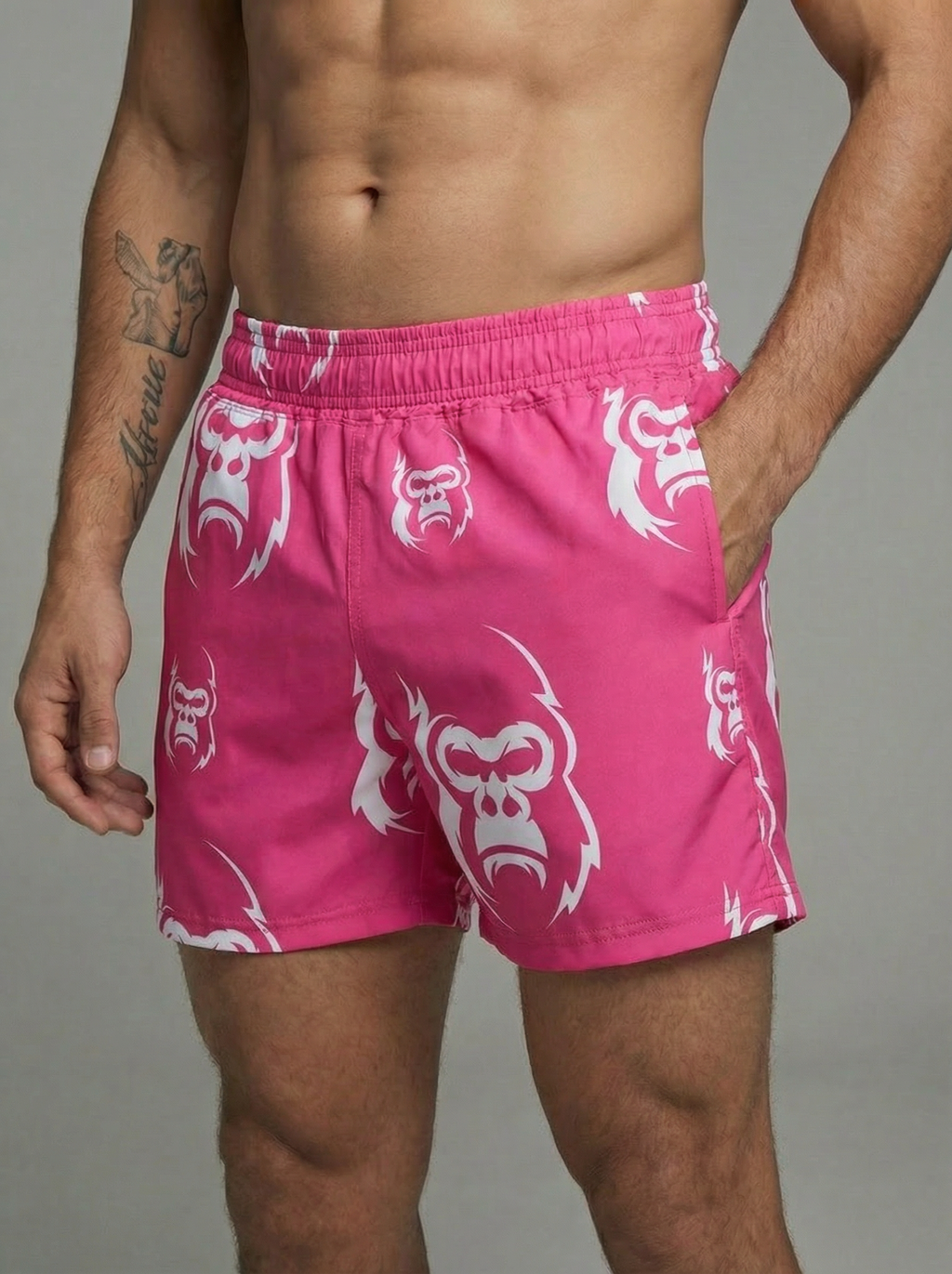 SHORT ROSA JUNGLE CON LICRA INTERNA PARA HOMBRE