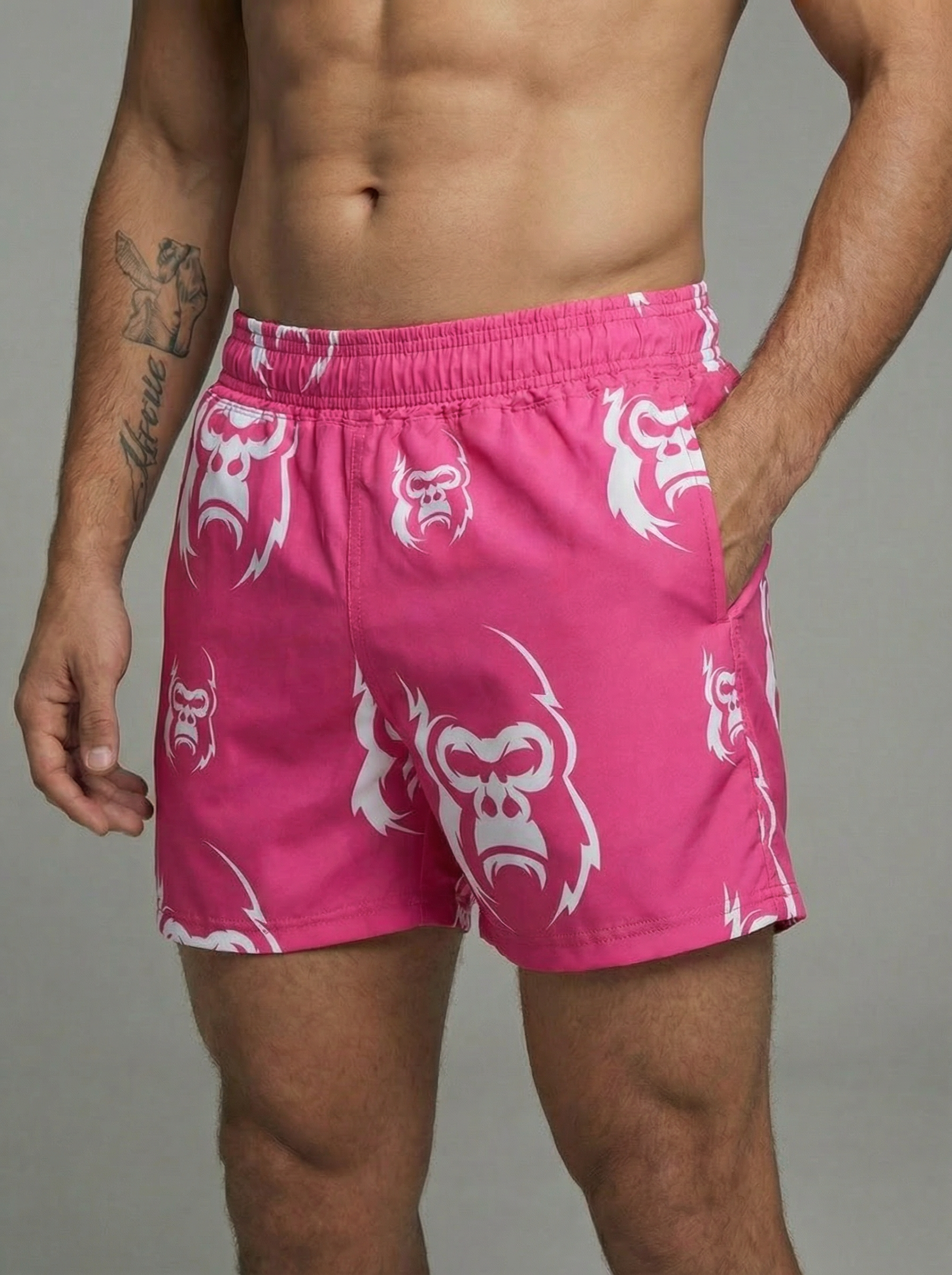 SHORT ROSA JUNGLE CON LICRA INTERNA PARA HOMBRE